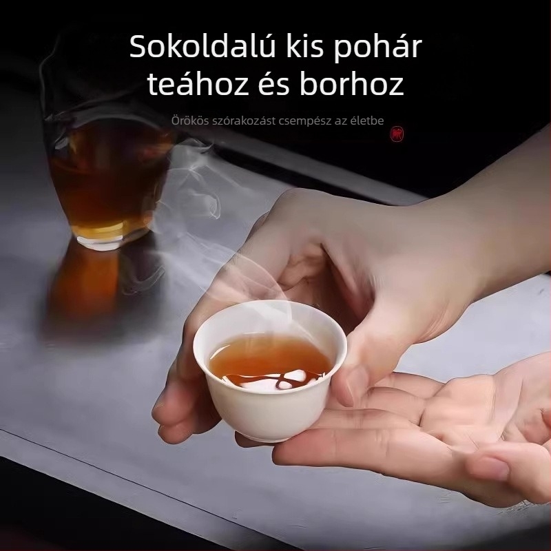 Prémium egyszer használatos Kung Fu teás pohár rizshéj anyagból, fedéllel ellátott kis pohár egy személyre, kompakt kemping tea készlet