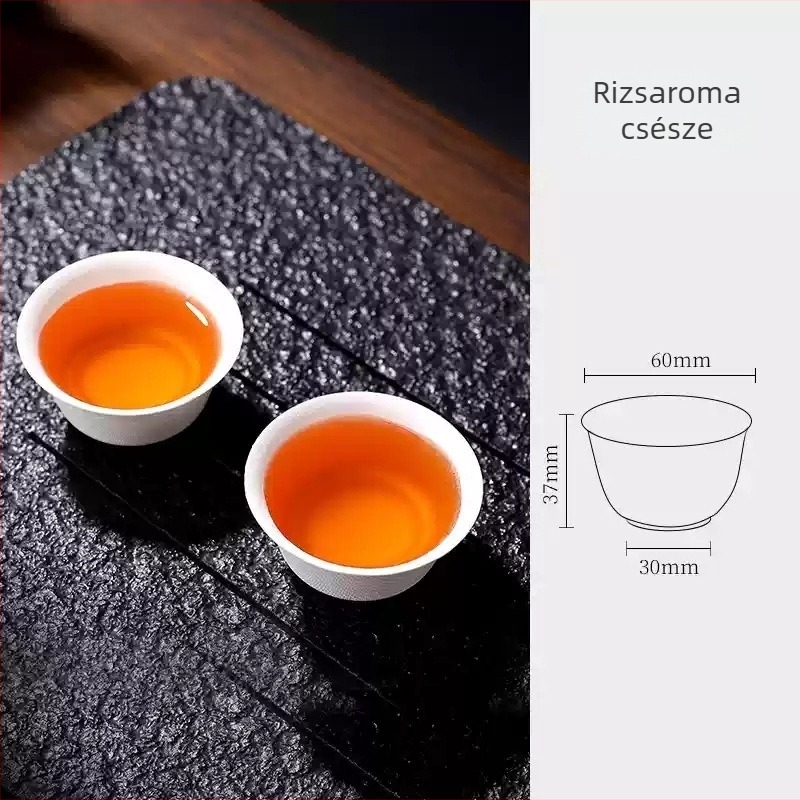 Prémium egyszer használatos Kung Fu teás pohár rizshéj anyagból, fedéllel ellátott kis pohár egy személyre, kompakt kemping tea készlet