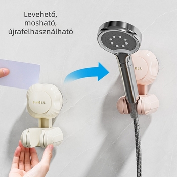 Fúrás nélküli zuhanyfej-tartó, állítható tartó, univerzális alap gyerek-zuhanyfejhez, fürdőszobai polc