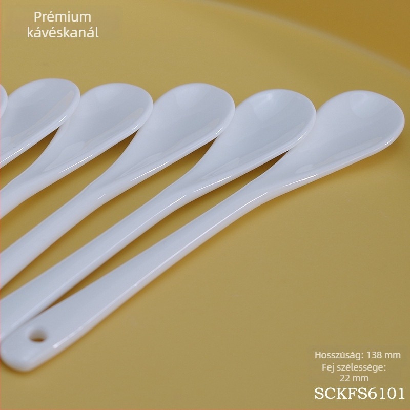 Csontporcelán kávéskanál, csésze kanál és keverőkanál készlet