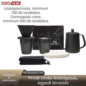 Rozsdamentes acélból készült elektromos otthoni kávészettel, ajándékdobozzal, kézi pour-over készlettel
