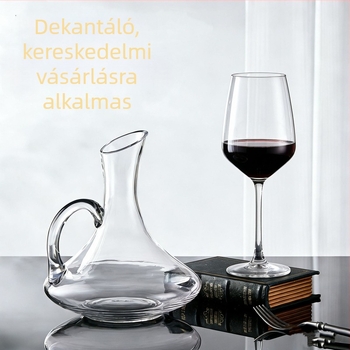Üvegből készült boros decantáló készlet, nagy kapacitás, modern minimál stílus