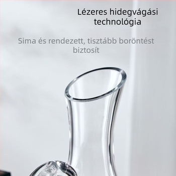 Üvegből készült boros decantáló készlet, nagy kapacitás, modern minimál stílus