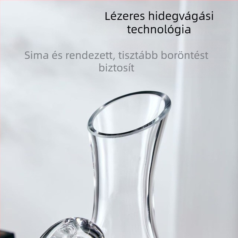 Üvegből készült boros decantáló készlet, nagy kapacitás, modern minimál stílus