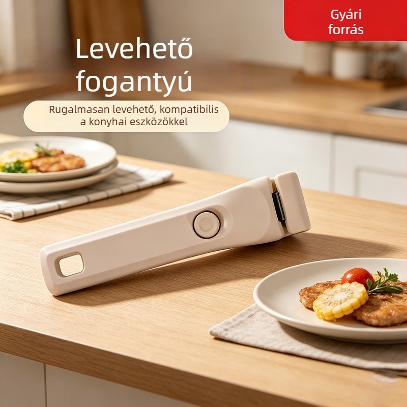Személyre szabható levehető fazék fogantyú, univerzális csipesz gyorskioldóval, többfunkciós fazék fogantyú
