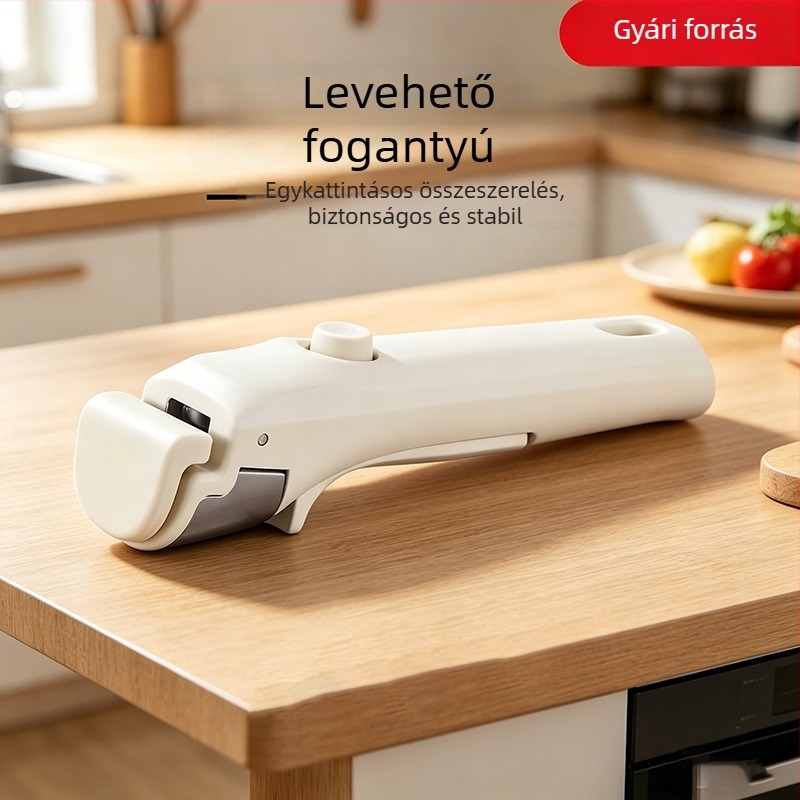 Személyre szabható levehető fazék fogantyú, univerzális csipesz gyorskioldóval, többfunkciós fazék fogantyú
