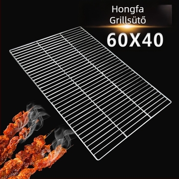 Téglalap alakú, megerősített BBQ grillháló kültéri kempingezéshez – grill tartozék, egyszer használatos