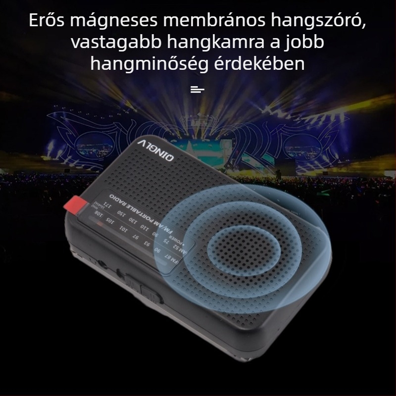 FM/AM két sávos analóg rádió mutatóval