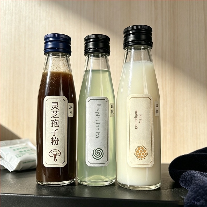 100 ml átlátszó üveg szájüregi oldatokhoz, egészség-kiegészítőkhöz adagoló zárókupakkal