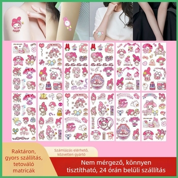 Vízálló ideiglenes tetoválás matricák gyerekeknek Kuromi, Capybara és Melody