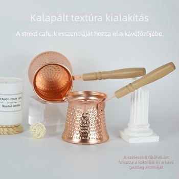 Türk kávéfőző alumíniumból réz elektroplakált bevonattal, ceremoniális minőség, élelmiszer-minőség, 2026-os új modell, testre szabható