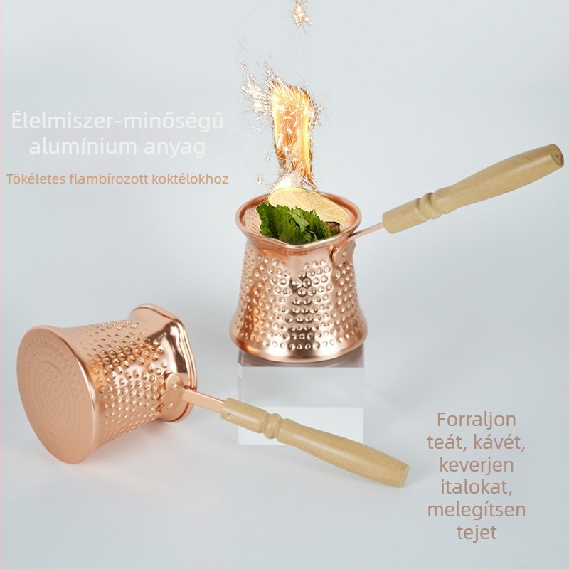 Türk kávéfőző alumíniumból réz elektroplakált bevonattal, ceremoniális minőség, élelmiszer-minőség, 2026-os új modell, testre szabható