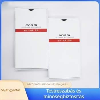 Huawei telefon védőfólia és tokkal kapcsolatos csomagolás semleges fa dobozban