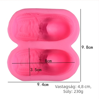 Új 3D-s szilikon forma fondanthoz sportcipőhöz, autóba illatosító gipszkő diffúzor mold, DIY sütés