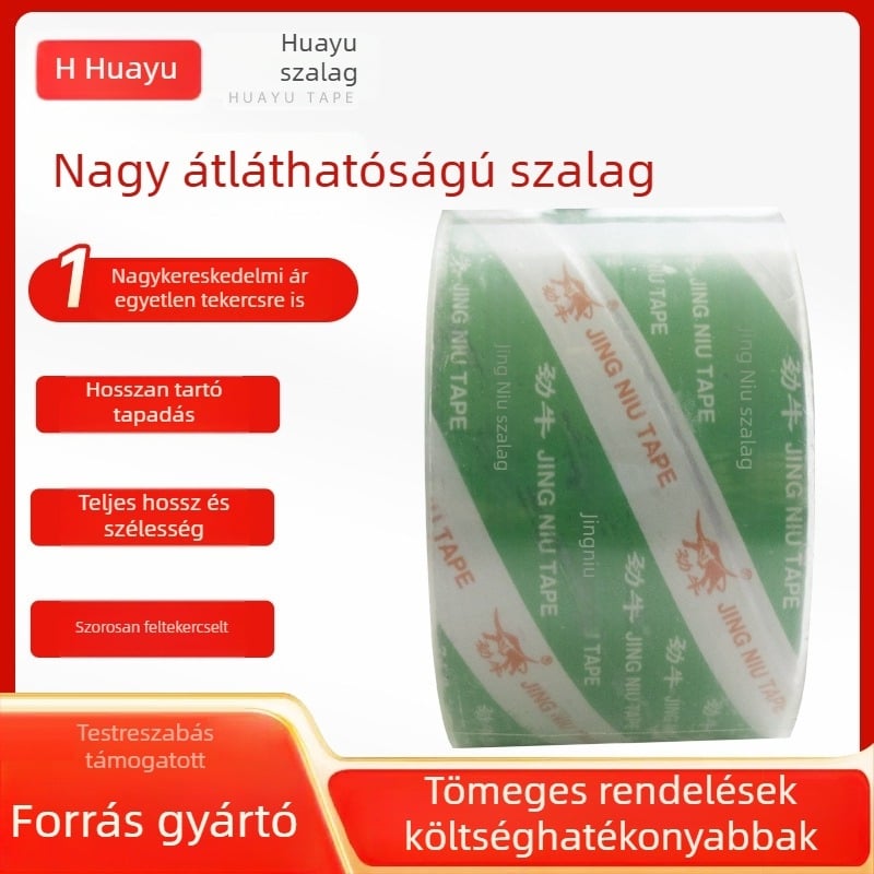Átlátszó csomagoló szalag, kiváló átláthatóság, BOPP-film, 4,5 cm x 100 m