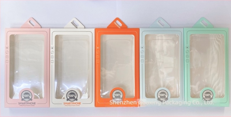 ablakos csomagoló doboz mobiltelefon tokokhoz, univerzális 3C karton doboz, blisteres csomagolásra kész, testreszabható