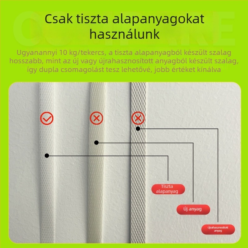 Nuanhui Packaging PP csomagoló szalag, nagy húzószilárdságú PP, 1206-3000m, logisztika, építőanyagok és élelmiszer csomagoláshoz