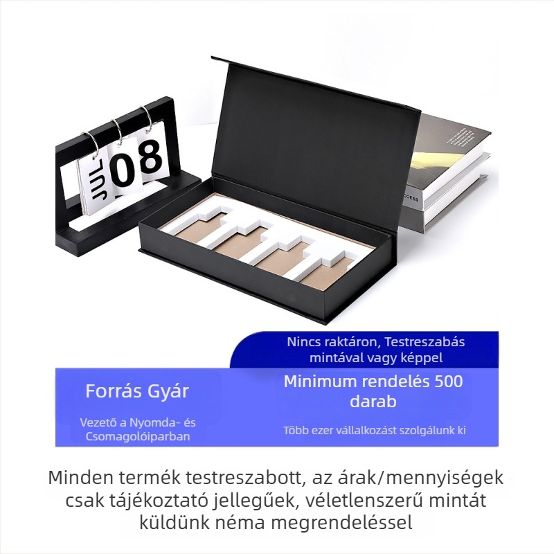 Guohao mágneses kozmetikai flip-top doboz szürke kartonból, könyv-stílusú ajándékdoboz kozmetikai csomagoláshoz, testreszabható