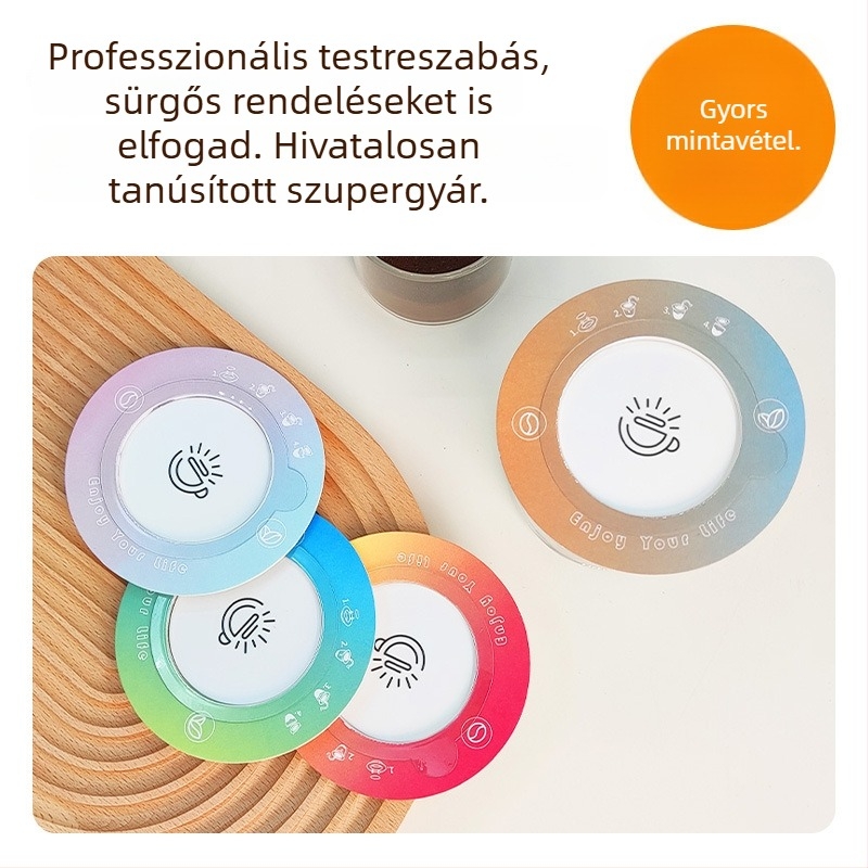Egyszer használatos kávéfilter-zacskó készlet kézi leöntéshez, hordozható tokban és filterpapírokkal