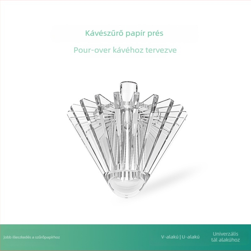 Pour-over kávé filterpapír prés V60-hoz – U- és V-szögű, tál alakú, univerzális