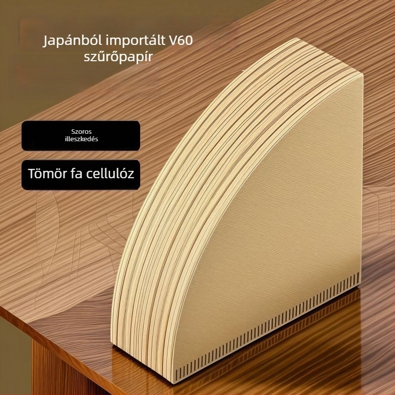 V60 konusos kávéfőző filterpapír kézi készítéshez, élelmiszer-minőségű
