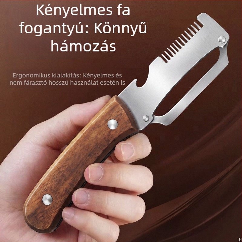 Rozsdamentes acélból készült konyhai kés hagyma és zöldségek szeletelésére, virág alakú szeletelő kalamarhoz, éles zöldhagymát hámozó
