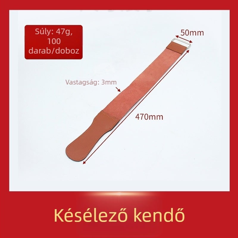 Kétoldalas bőrkendő késélezéshez és polírozáshoz, hordozható