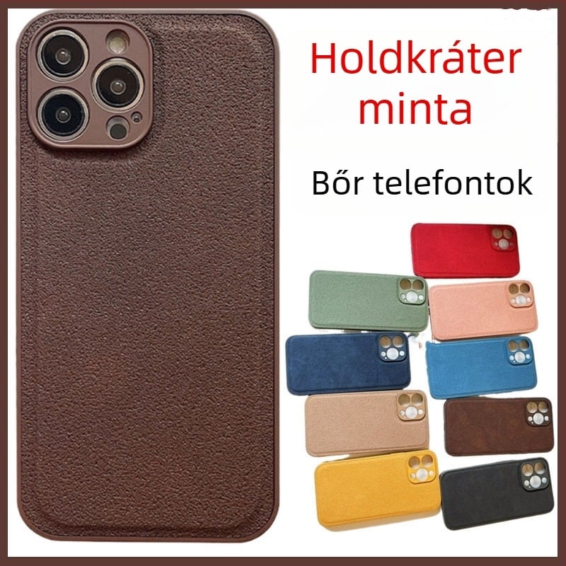 Ins-stílusú minimalistikus egyszínű matt tok iPhone 15 Pro-hoz kráteres mintázattal