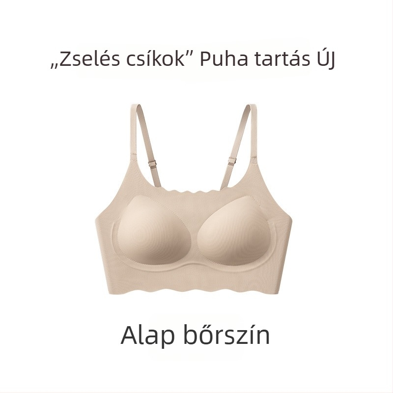 Sima varrás nélküli virágmintás melltartó, puha támasz, teljes kosár, légáteresztő pamutbetéttel