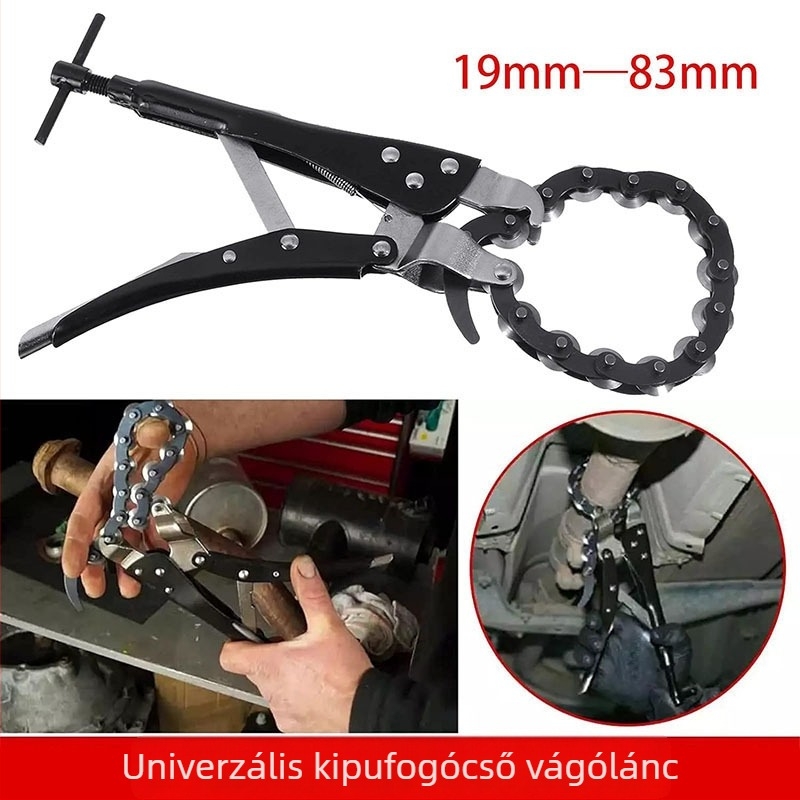 Csípőfogó típusú vágó autó kipufogócsöveihez és szűrőkulcs – 15–85 mm, krom-molibden acél