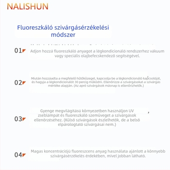 Autóklíma szivárgásdetektáló készlet fluoreszcens lila oldattal, 4 darabos készlet
