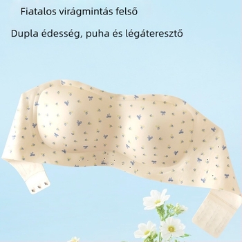 Vállv nélküli csőtop kis mellekhez, hűsítő, csúszásmentes, varrat nélküli kosár, légáteresztő virágmintás