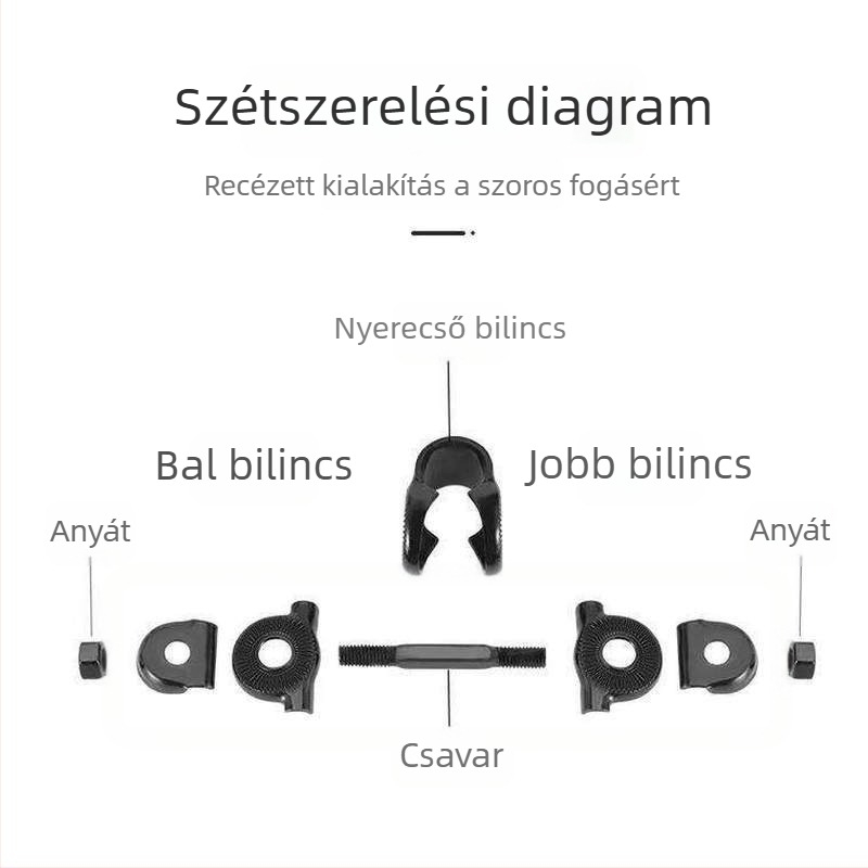 MTB nyeregcsat csavarral és átalakító csatlakozóval