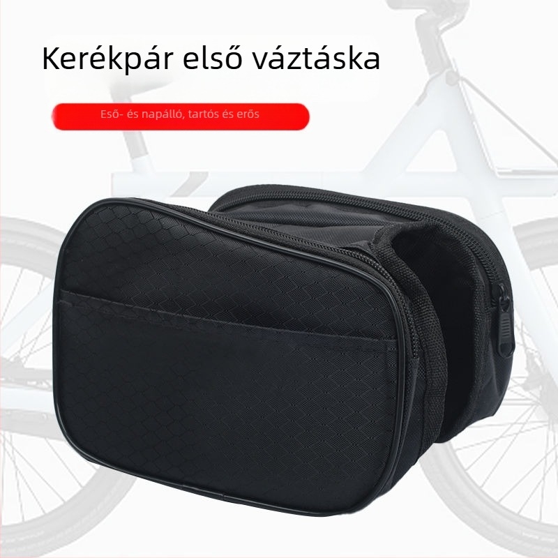 MTB váztáska, felsőcső rekesz és nyereg rekesz, telefontartó zseb