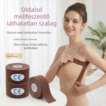 Mellemelés-teip, öntapadó, lélegző, ultra vékony, varrat nélküli, téglalap alakú, pamut
