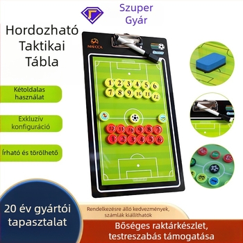 Futball taktikai tábla mágneses figurákkal, törölhető edzői tábla