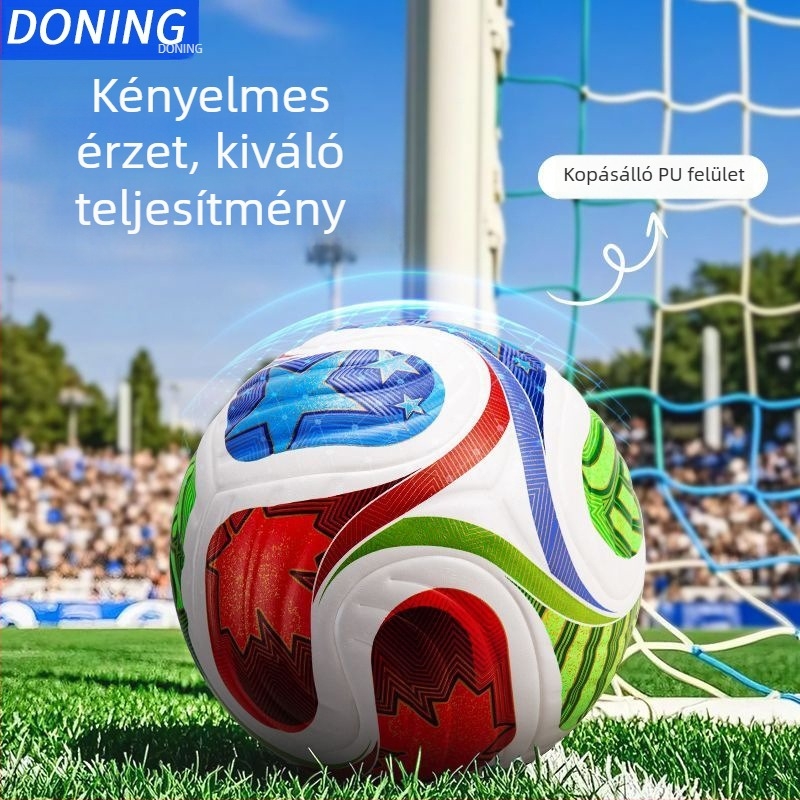 Dong Yi PU varrat nélküli futball-labda, hőösszeolvasztott kötésű, méret 5, edzésekhez