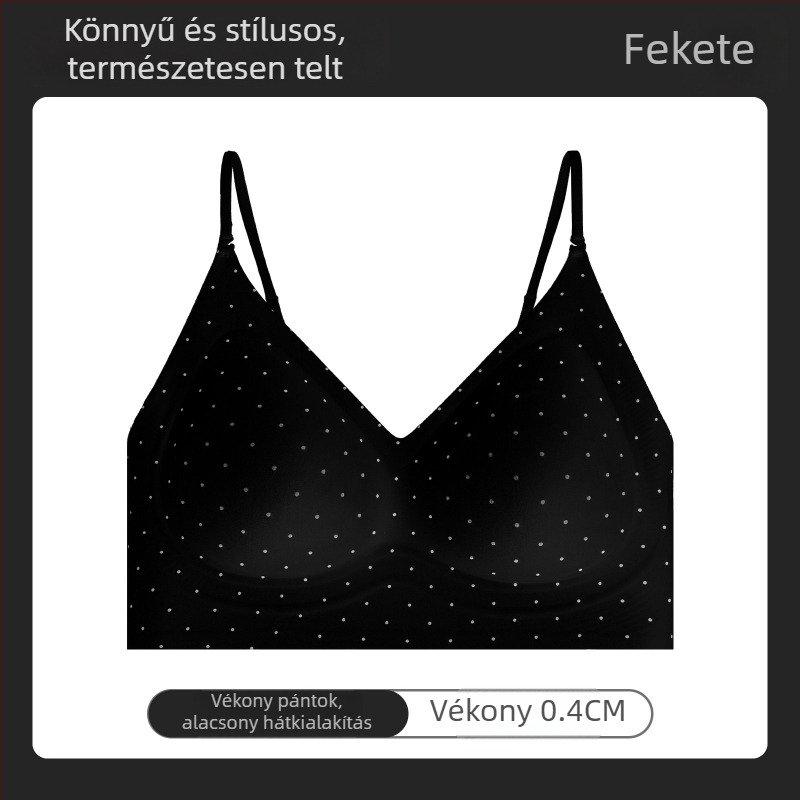 Hálós nyakú melltartó nyitott hátsóval, nyári könnyű modell, vékony pántok, varrat nélküli, kis kosár számára, hát U‑formájú