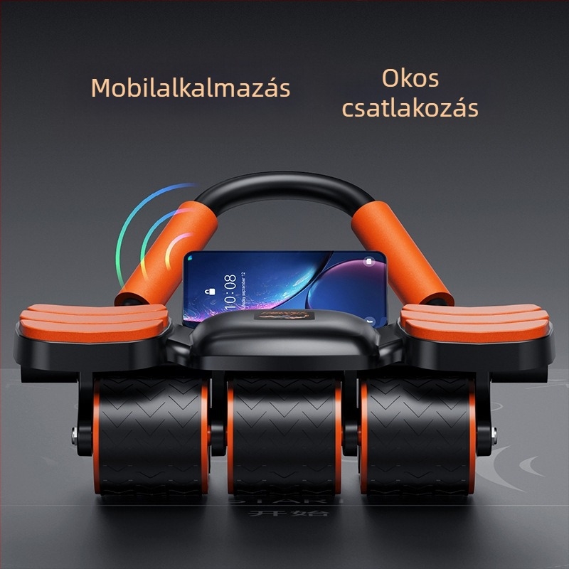 Hatkerekű hasizom-roller automata könyöktámogatással