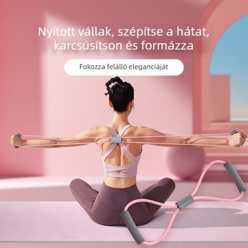 8 alakú ellenállás-edző otthoni edzéshez gumiszalaggal, vállmobilitás és fogyás.