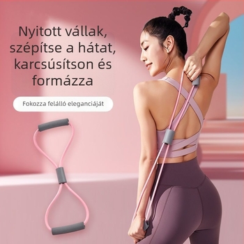 8 alakú ellenállás-edző otthoni edzéshez gumiszalaggal, vállmobilitás és fogyás.