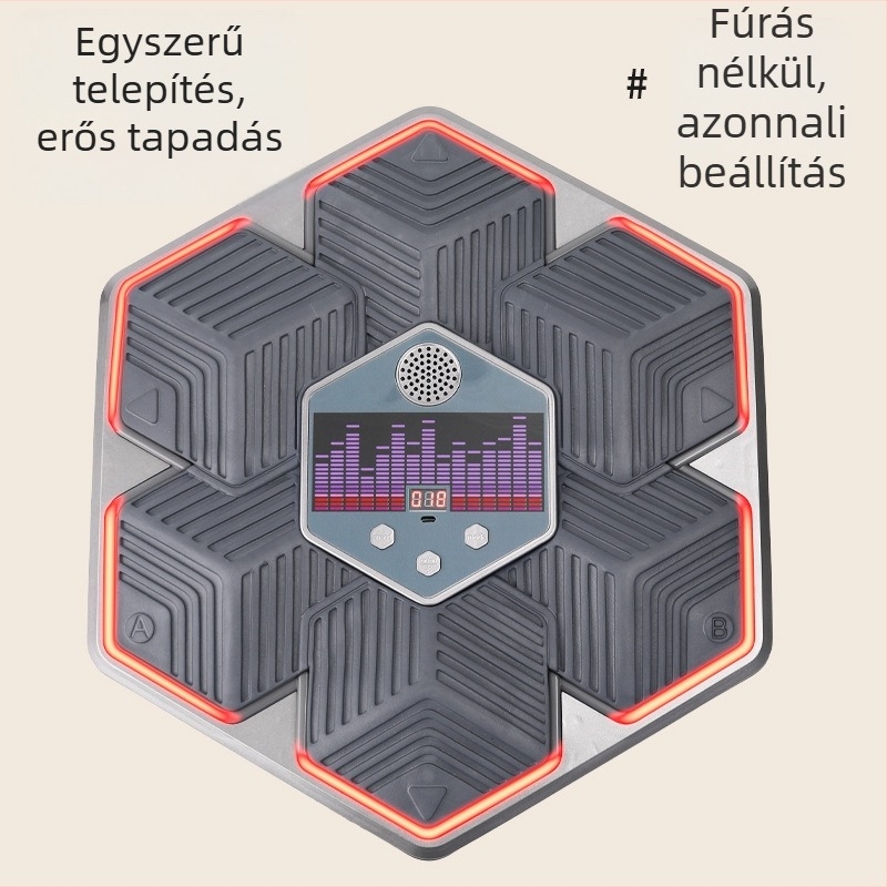 Otthoni használatra szánt boksz edző gyerekeknek és felnőtteknek, hosszú üzemidejű intelligens zenés edzés, falra szerelhető célpont