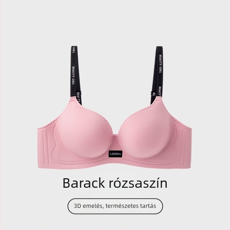 Vezeték nélküli, varrat nélküli push-up melltartó, 3/4 kosár, 6 cm vastag kosár, kis méretű mellhez