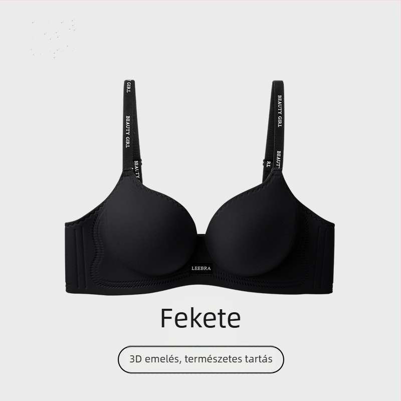 Vezeték nélküli, varrat nélküli push-up melltartó, 3/4 kosár, 6 cm vastag kosár, kis méretű mellhez
