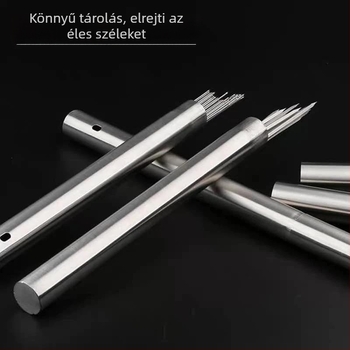 Rozsdamentes acél lapos nyársak bárány kebabhoz – kültéri grillhez