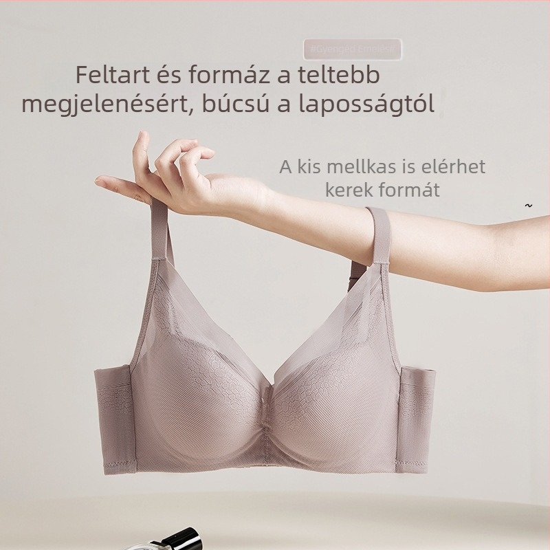 Vezeték nélküli selyem melltartó kis mellekhez, emelés és oldalsó formázás