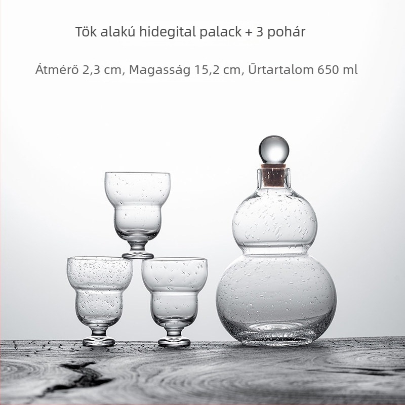 Tök formájú üveg teáskanna, átlátszó a hideg áztatáshoz, kínai stílusú zöld teához kapcsolódó hideg kivonatot tartalmazó teafajta, elegáns otthoni teáskészlet