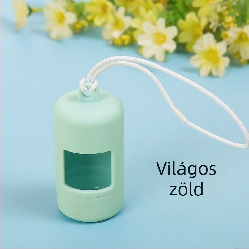 Hordozható kutyapiszok-szedő, kompakt és multifunkcionális, színválasztékkal a sétákhoz.