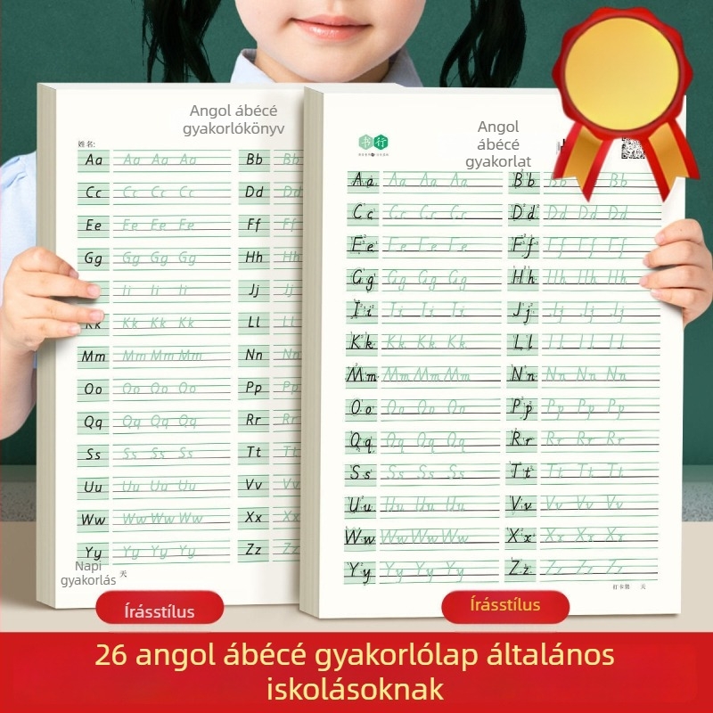 Hengshui stílusú 26 angol betű írásgyakorló füzet