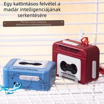 Papagáj beszédtanuló eszköz ismétlődő felvétellel, más madarak számára